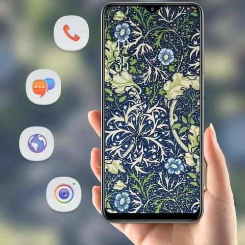 Abstract Tiled pattern flower theme स्क्रीनशॉट 1