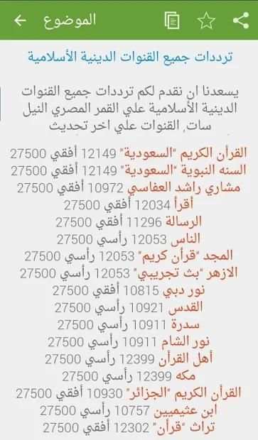 جميع ترددات نايل سات الجديدة بدون انترنت
‎ screenshot 4