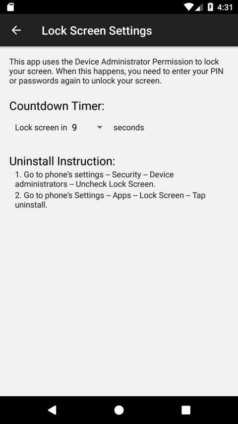 Lock Screen - One Tap Turn Off Screen screenshot 1