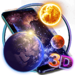 ikon 3D Galaxy Earth Moon Parallax Theme