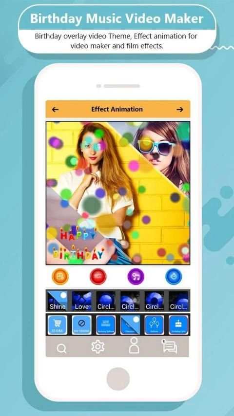 Birthday Music Video Maker : Photo Slideshow screenshot 3