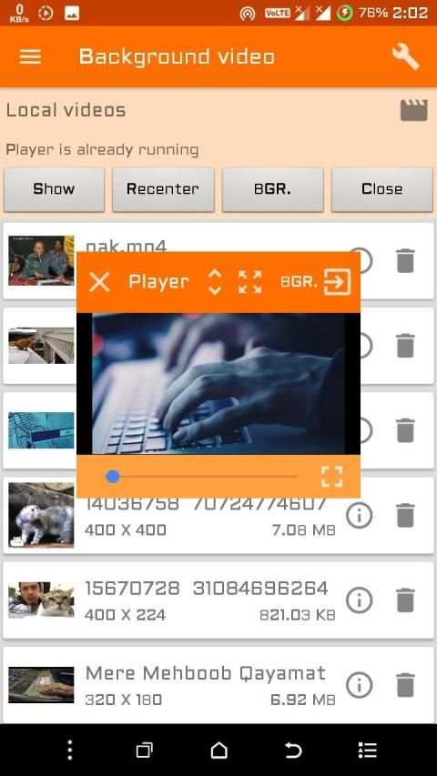 BG video - floating video - background video स्क्रीनशॉट 6