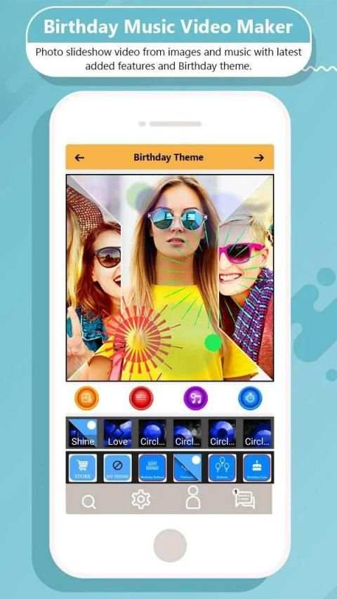 Birthday Music Video Maker : Photo Slideshow screenshot 2