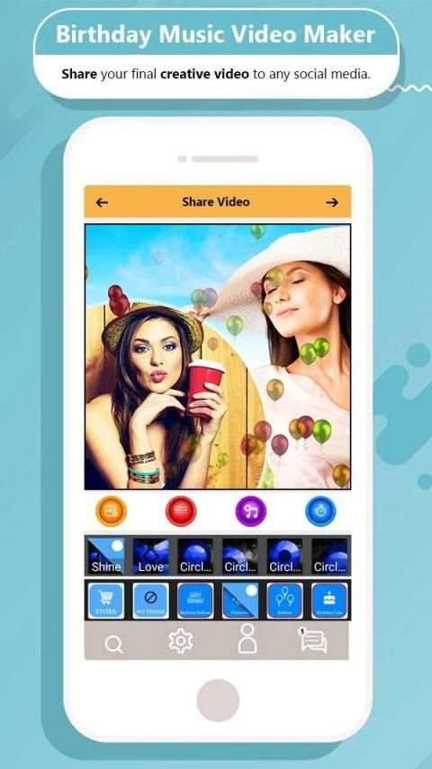 Birthday Music Video Maker : Photo Slideshow screenshot 1