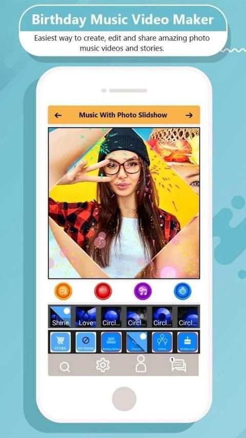Birthday Music Video Maker : Photo Slideshow screenshot 5