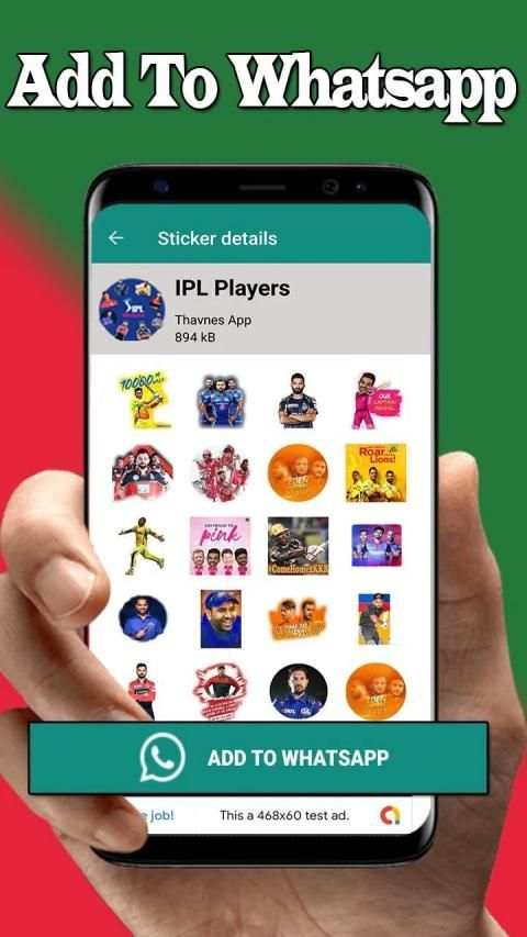 IPL Cricketer Stickers : WAStickerApps screenshot 2