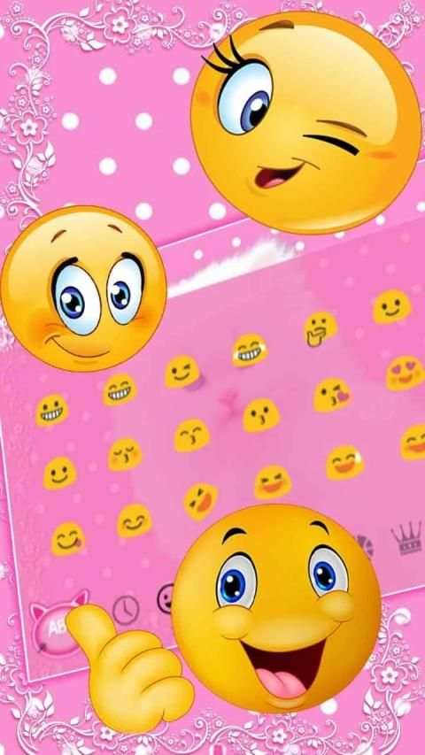 Cute Pink Kitty Keyboard Theme स्क्रीनशॉट 1