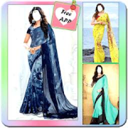 Women Silk Sarees Photo Montage