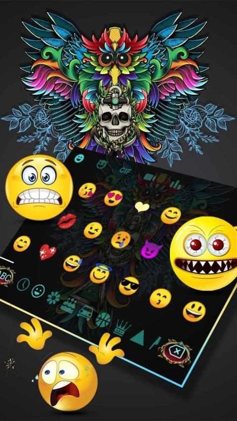 Devil Owl Keyboard Theme screenshot 1