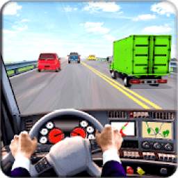 In Truck Driving Highway Race Simulator
