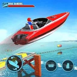 Speed Boat Stunts: Water Surfer Racing Games