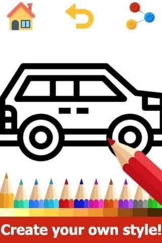 Car Coloring Pages - Car Colouring Games screenshot 1
