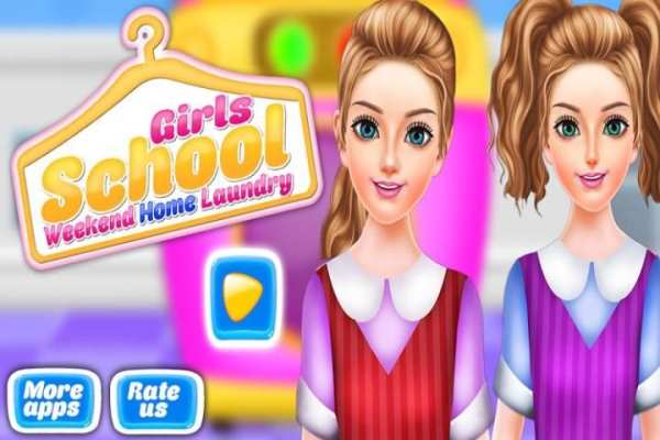 School Girls Weekend Home Washing Laundry games screenshot 4