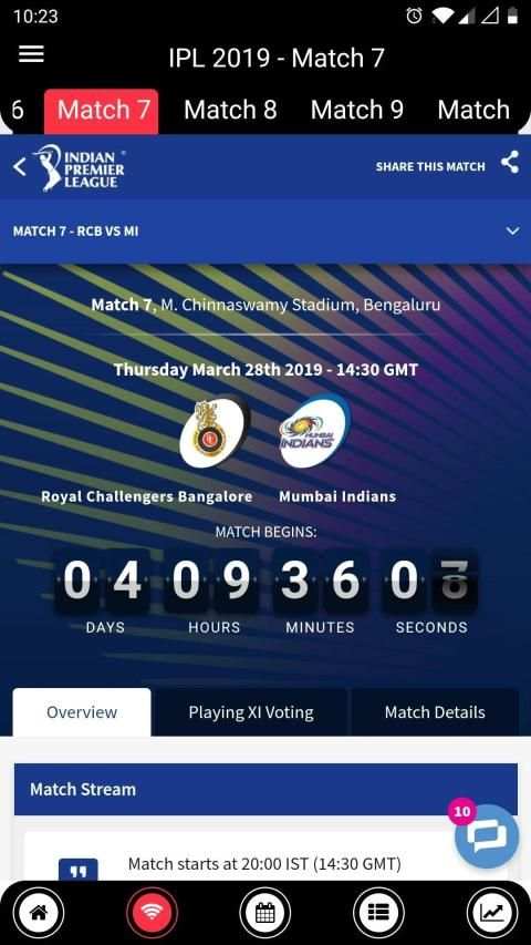 RCB IPL 2019 Live Score, Schedules, Point, Dream11 screenshot 6