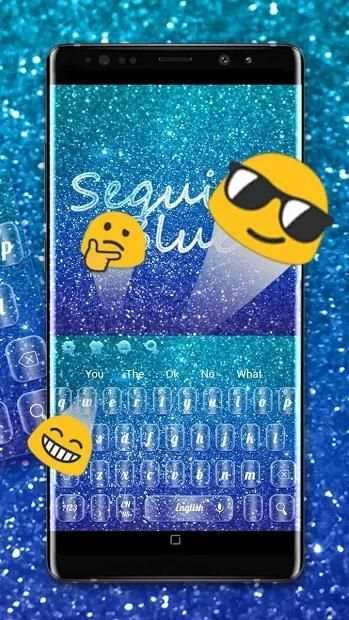 Keyboard Blue Sequin screenshot 1