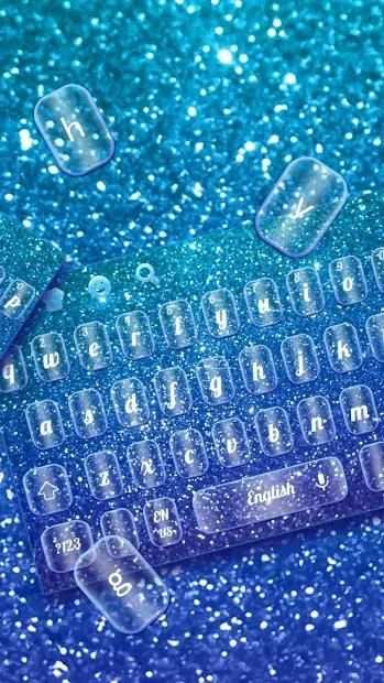 Keyboard Blue Sequin screenshot 2