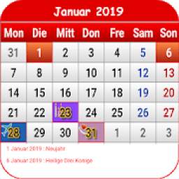 Deutsch Kalender 2019
