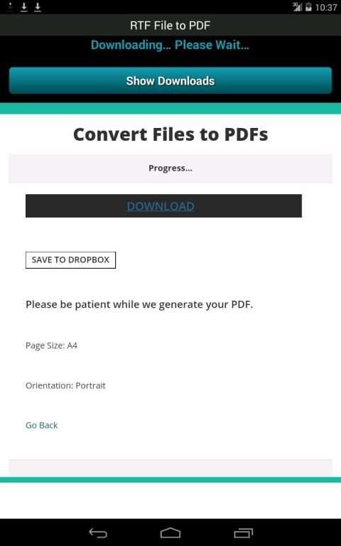 RTF File to PDF screenshot 5