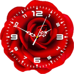 ikon Red Rose Clock Live Wallpaper