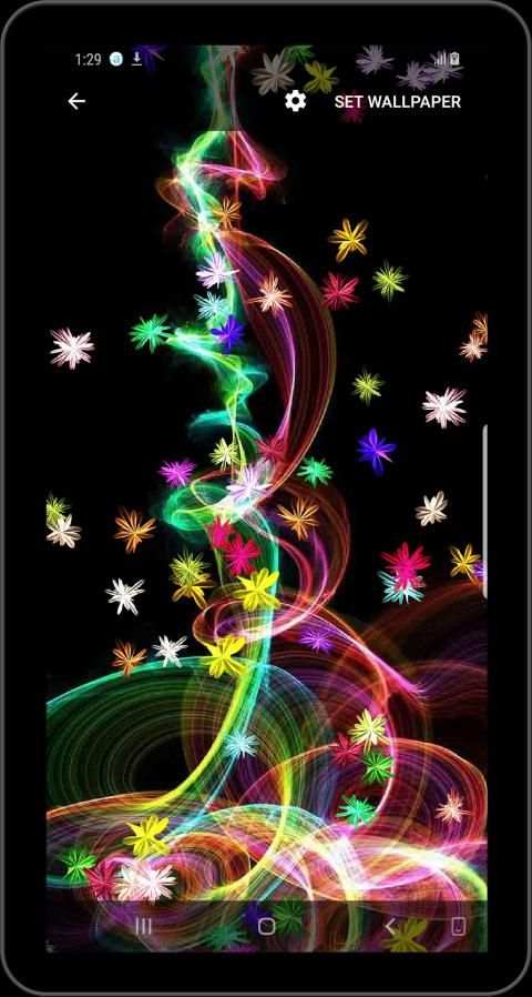 Magic glow Flowers Live Wallpaper screenshot 4