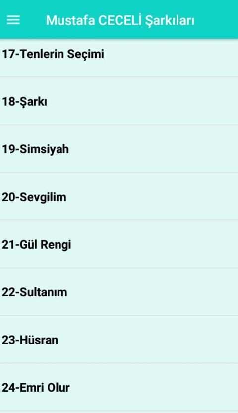 Mustafa CECELİ Şarkıları (İnternetsiz 40 Şarkı) 1 تصوير الشاشة