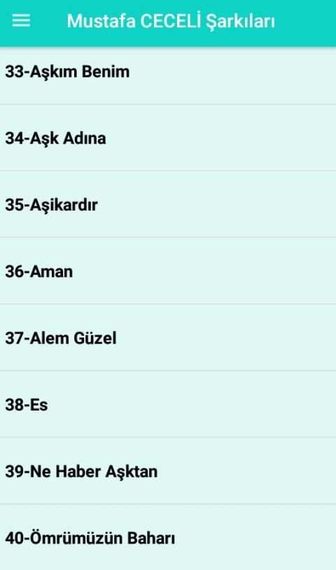 Mustafa CECELİ Şarkıları (İnternetsiz 40 Şarkı) 4 تصوير الشاشة