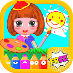 coloring flower game आइकन