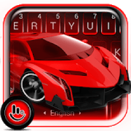 ikon Red Racing Car Keyboard Theme