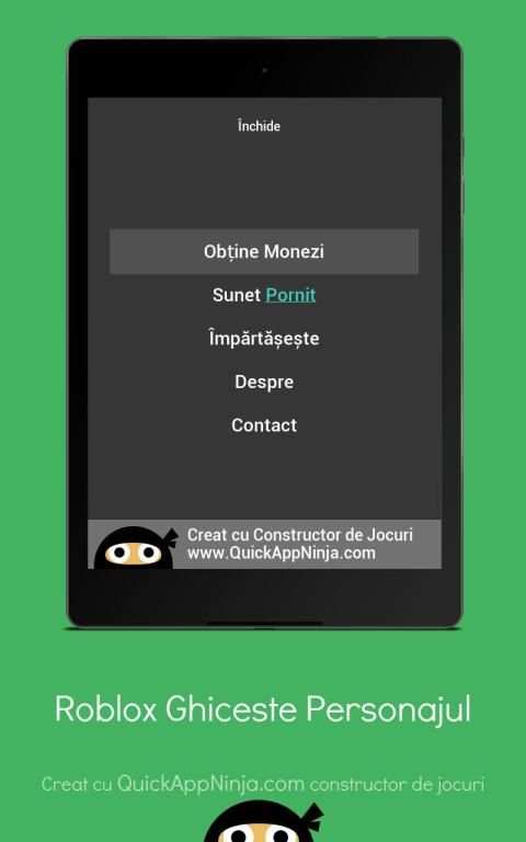 ROBLOX GHICESTE PERSONAJUL screenshot 1
