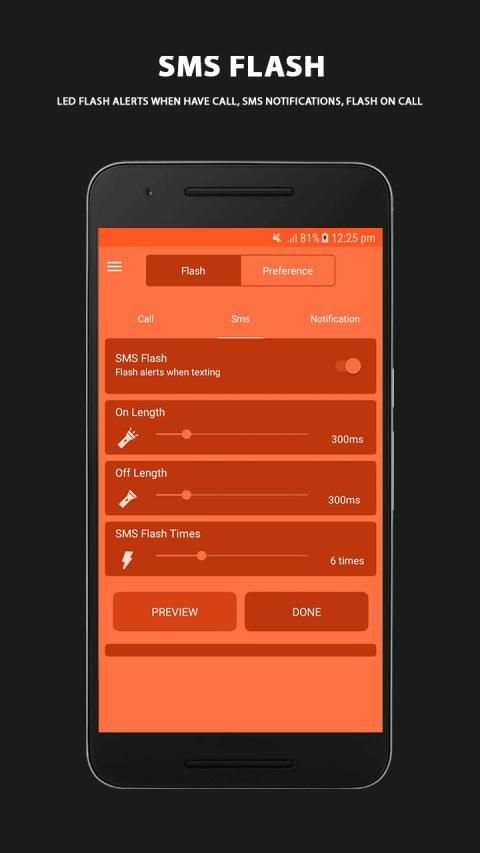 Flashlight Call & SMS - Free Flashlight 2019 screenshot 2