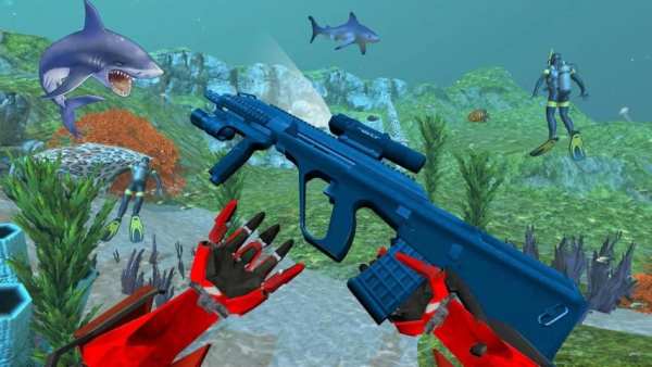 Under Water Robot Car Vs Shark Simulator Attack स्क्रीनशॉट 3