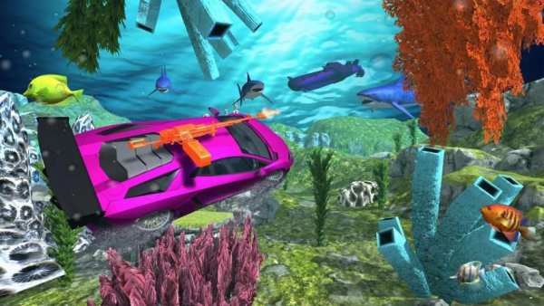 Under Water Robot Car Vs Shark Simulator Attack स्क्रीनशॉट 4
