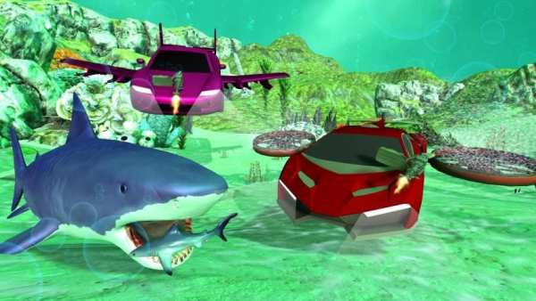 Under Water Robot Car Vs Shark Simulator Attack स्क्रीनशॉट 6