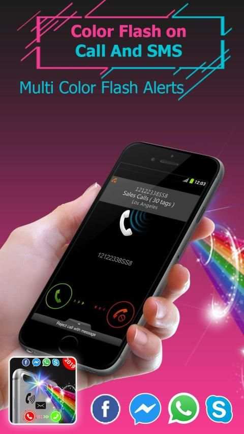 Brightest Color Flashlight: Flash Alert, LED light स्क्रीनशॉट 4