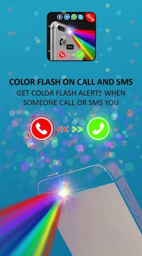 Brightest Color Flashlight: Flash Alert, LED light स्क्रीनशॉट 1