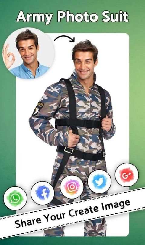 Army Photo Suit : Editor स्क्रीनशॉट 1