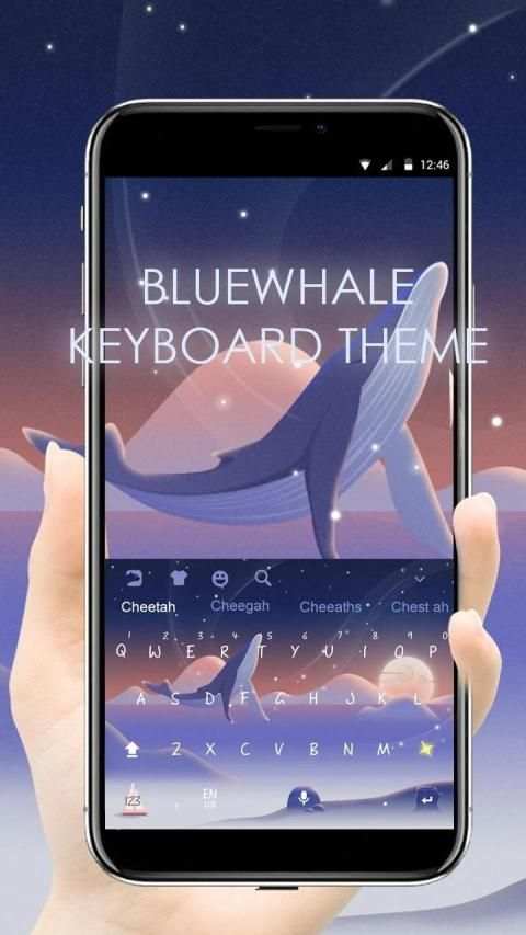 BLue Whale Keyboard Theme स्क्रीनशॉट 3