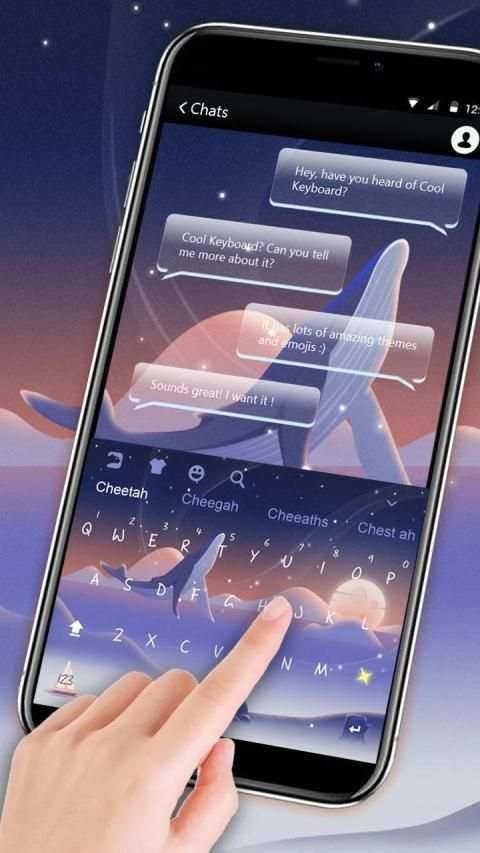 BLue Whale Keyboard Theme स्क्रीनशॉट 2