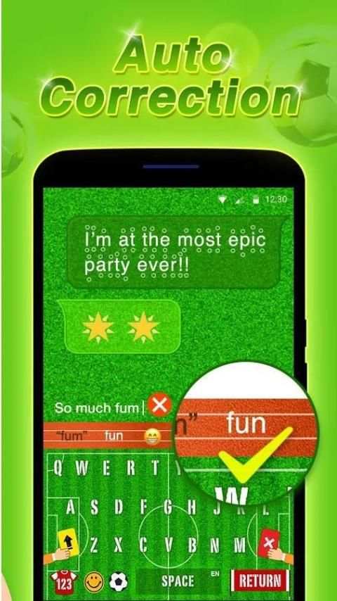 Soccer Keyboard Theme - Funny Emoji & Gif screenshot 1