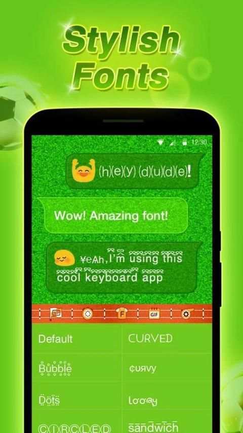 Soccer Keyboard Theme - Funny Emoji & Gif screenshot 3