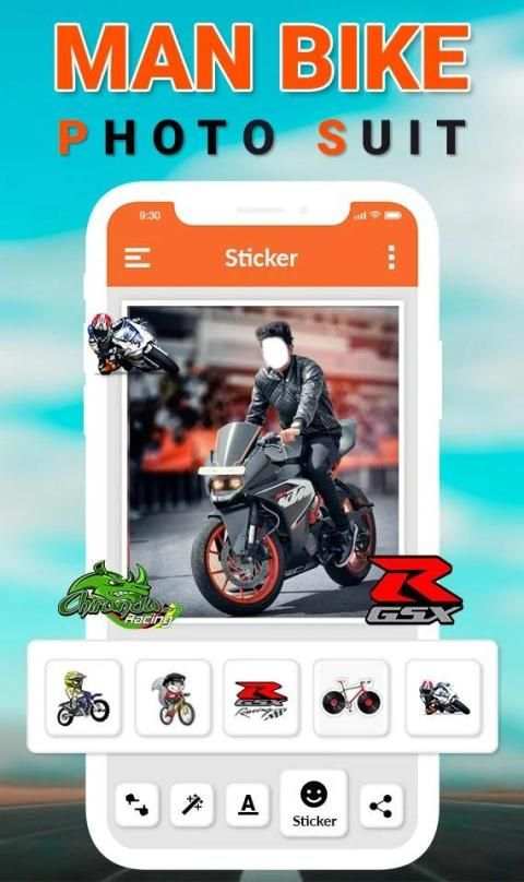 Man Bike Rider Photo Editor स्क्रीनशॉट 2