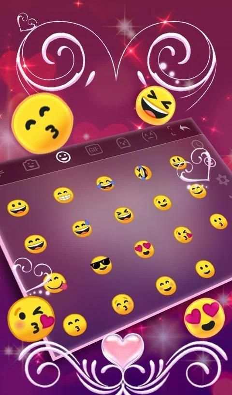 Love Heart Wings Keyboard Theme screenshot 2
