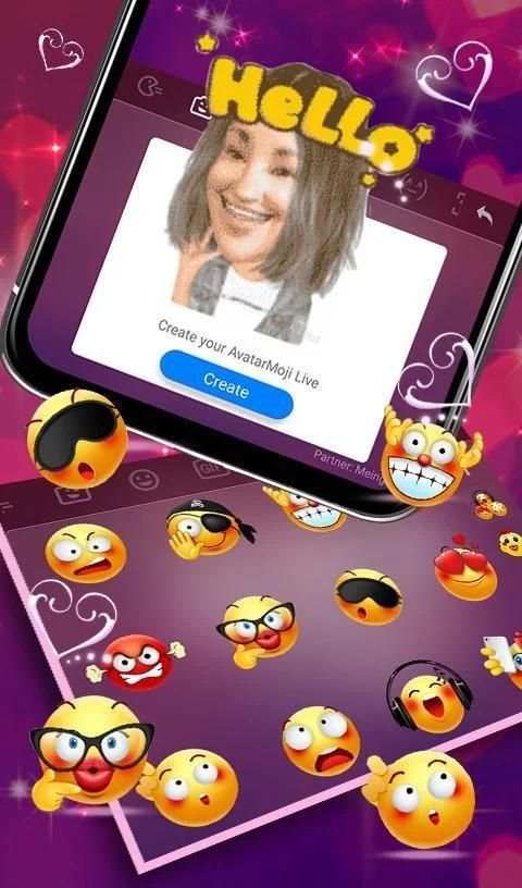 Love Heart Wings Keyboard Theme screenshot 1