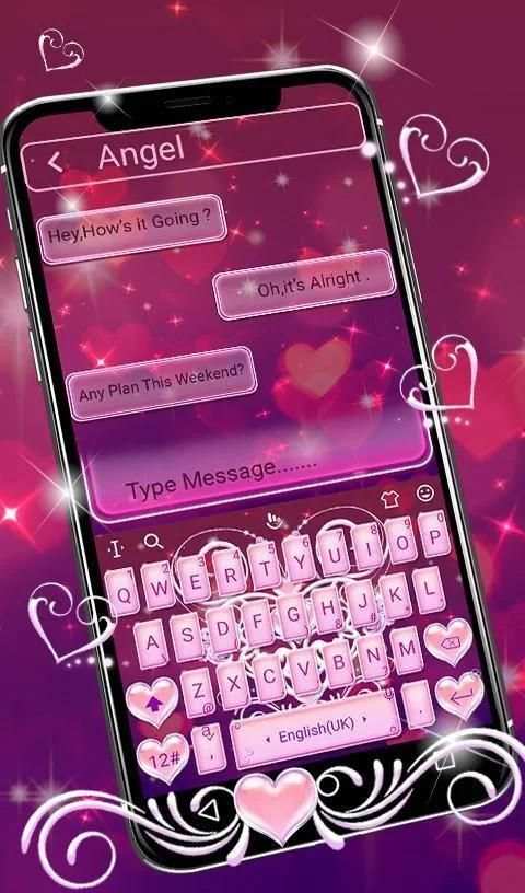 Love Heart Wings Keyboard Theme screenshot 4