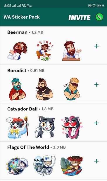 10 Sticker Pack for Whatsapp : WAStickerApps स्क्रीनशॉट 6