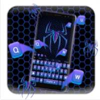 Unusual purple spider keyboard theme