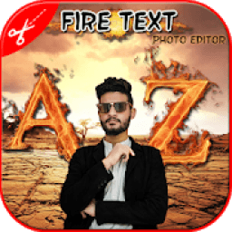 Fire Text Photo Frame : Cut Paste Editor आइकन