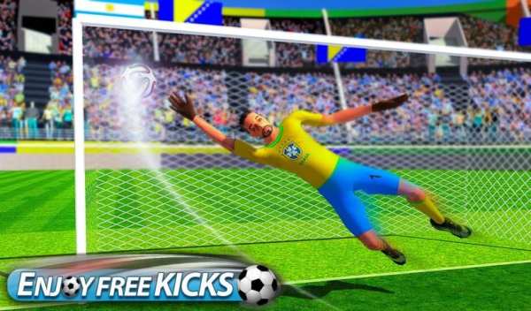 Flick Soccer League : Football Strike Shoot Kick screenshot 1