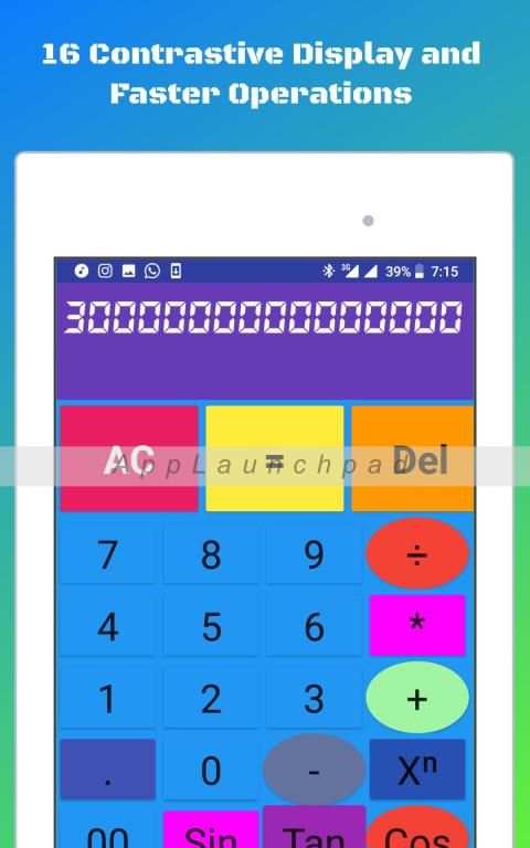 Colourful Calculator screenshot 1