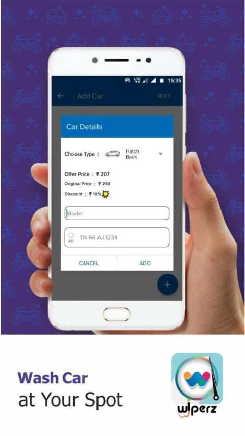 Wiperz - Car and Bike Caring App स्क्रीनशॉट 1